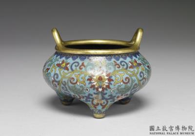 图片[2]-Copper incense burner in cloisonne enamels, Qing dynasty, Qianlong reign (1736-1795)-China Archive